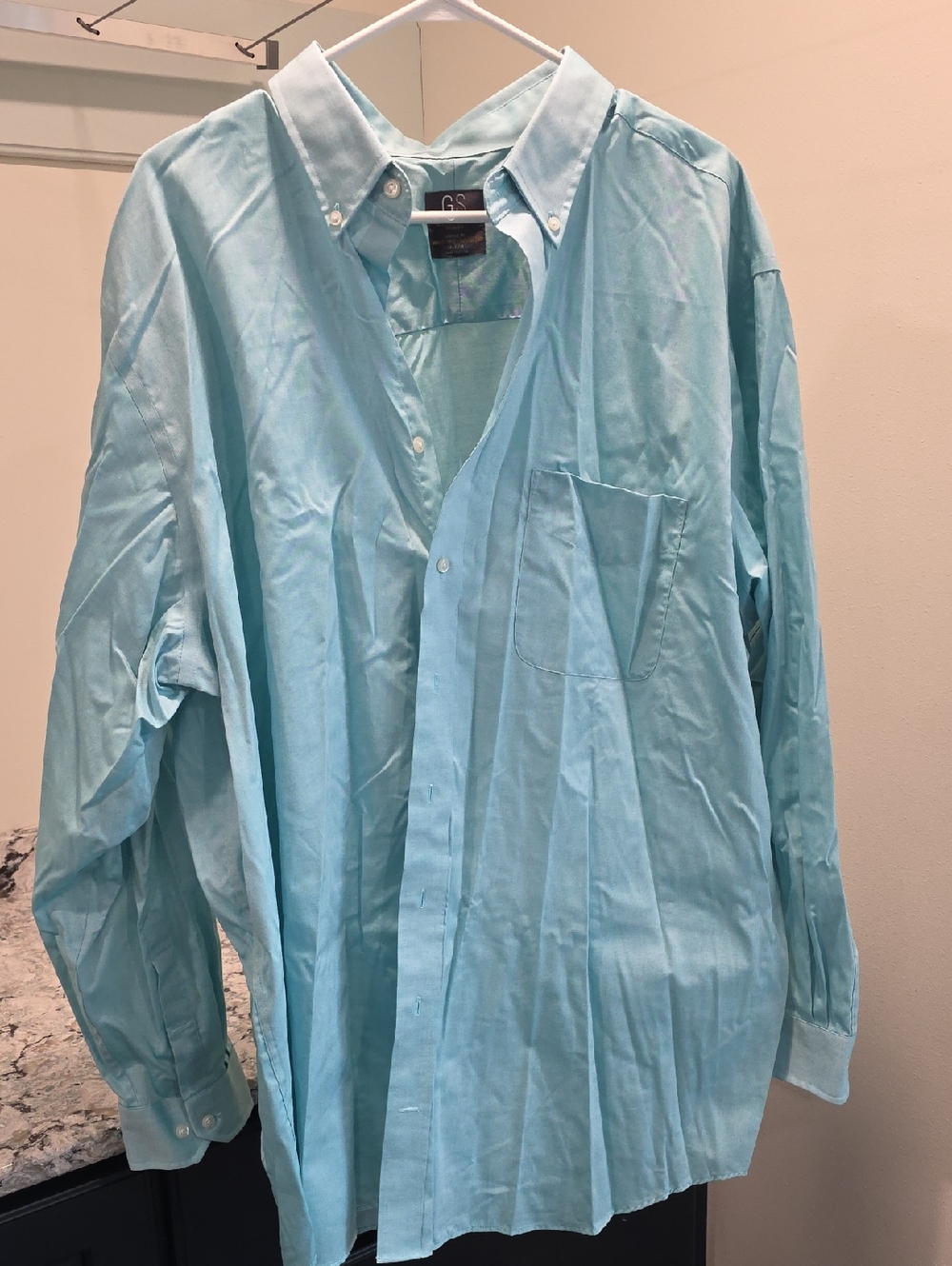 Blue Dress Shirt Lightweight Cotton Blend
